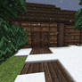 Minecraft Hunter's Wooden Cabin Close Up View