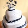 Black and White Wedding Cake