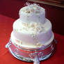 Round White Wedding Cake