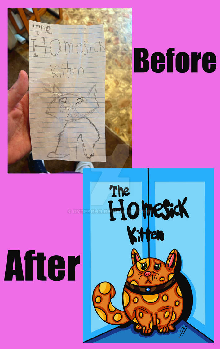Homesick Kitten: Redraw by Rydescho on DeviantArt