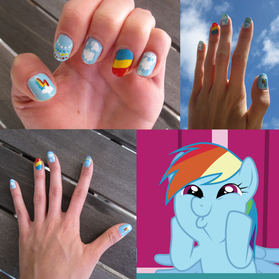 Rainbow Dash Nails