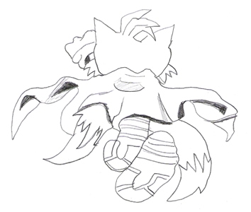 Turbo Tails Backview Sketch