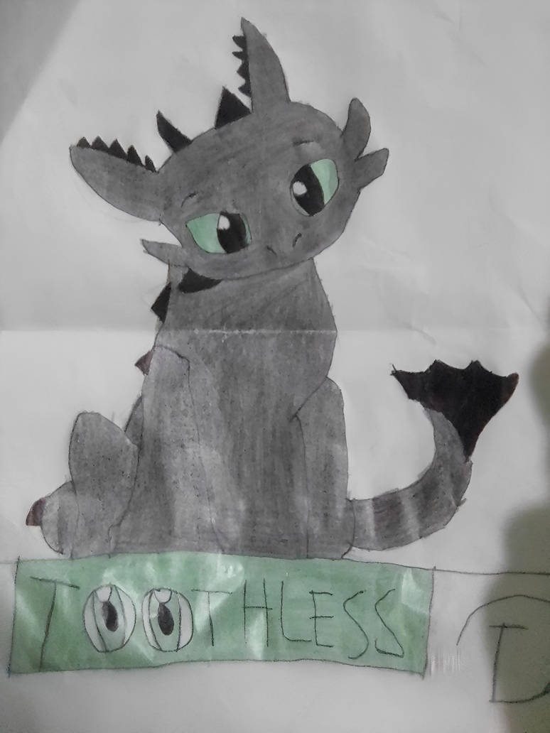 Toothless Colored Sketch by ThunderAurian on DeviantArt