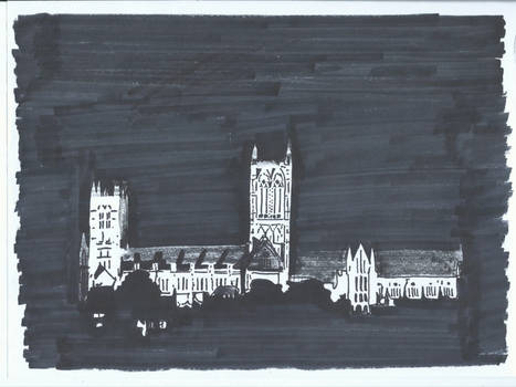 Lincoln Cathedral in Sharpie
