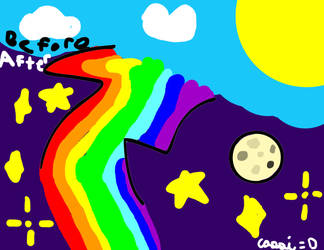 Era of nyan cat before after