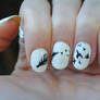 Bird and Feather Nail Art