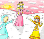 snowball fight by GoddessPrincessLulu