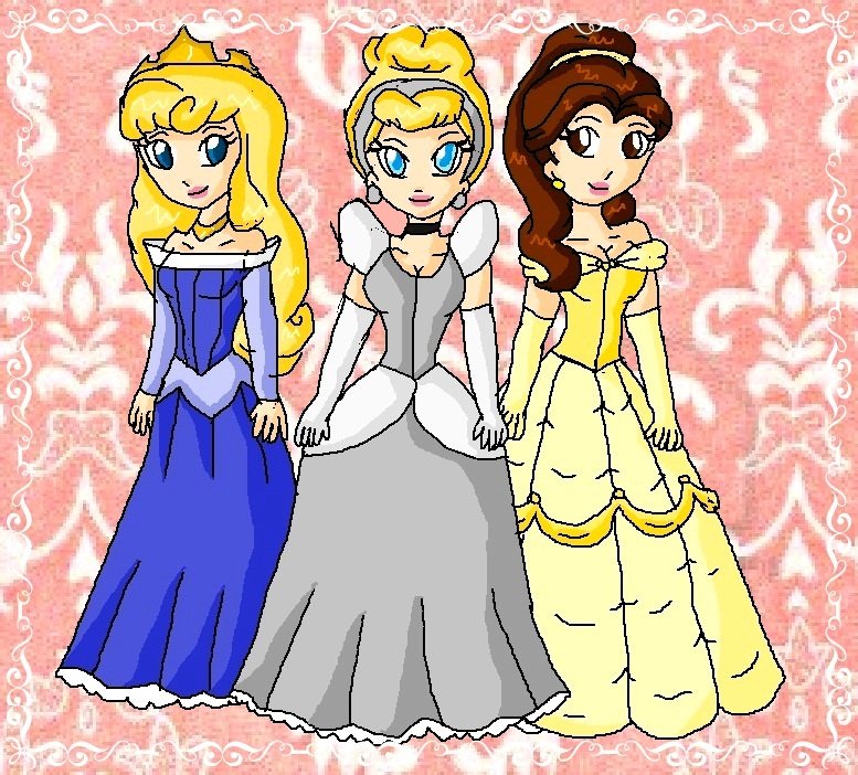 cinderella, aurora and belle