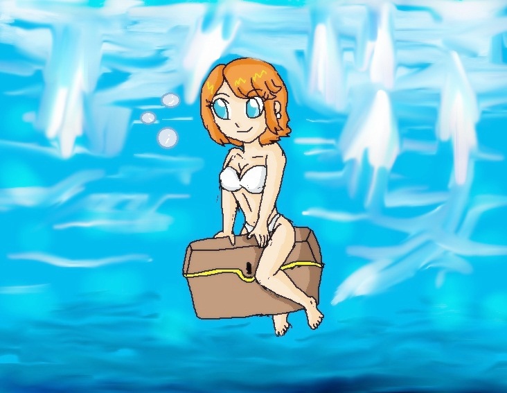 Elise underwater on the chest