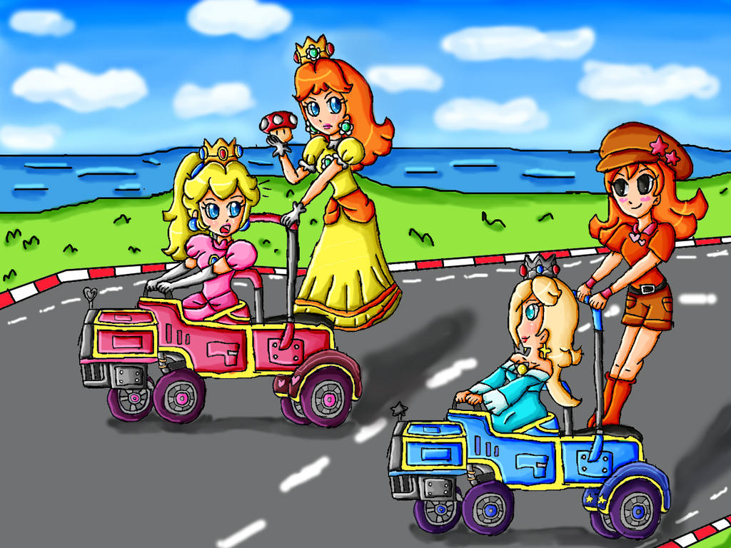 rosalina and mona in Mario Kart Double Dash?