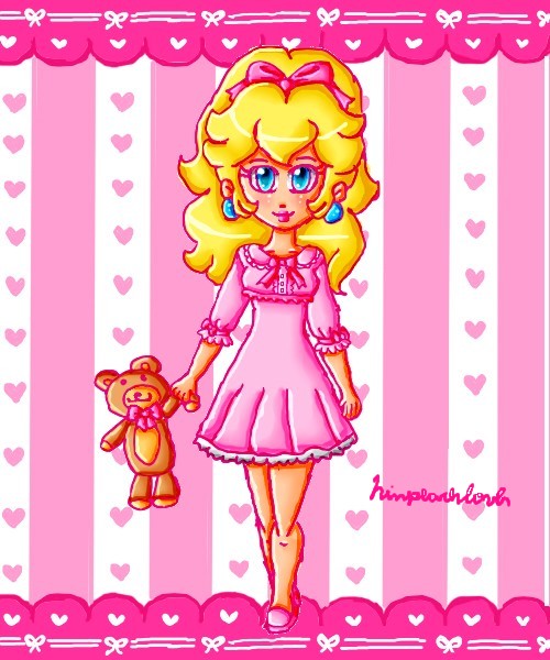 Peach and teddy