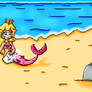 amy spying mermaid peach