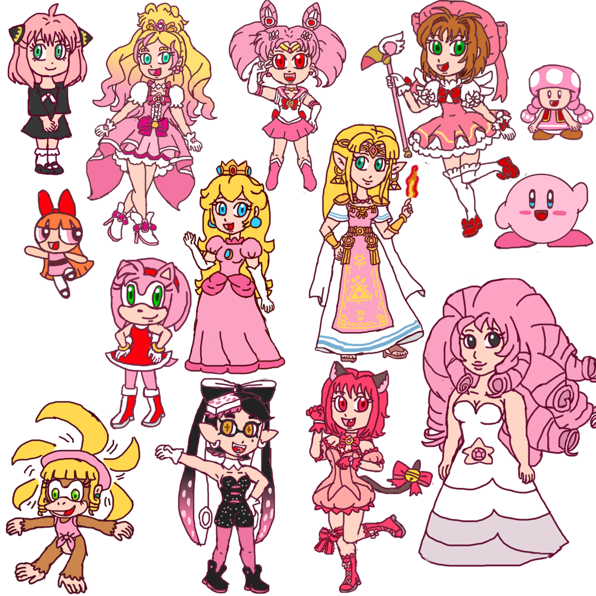 Pink characters by GoddessPrincessLulu on DeviantArt Pink characters by GoddessPrincessLulu on DeviantArt