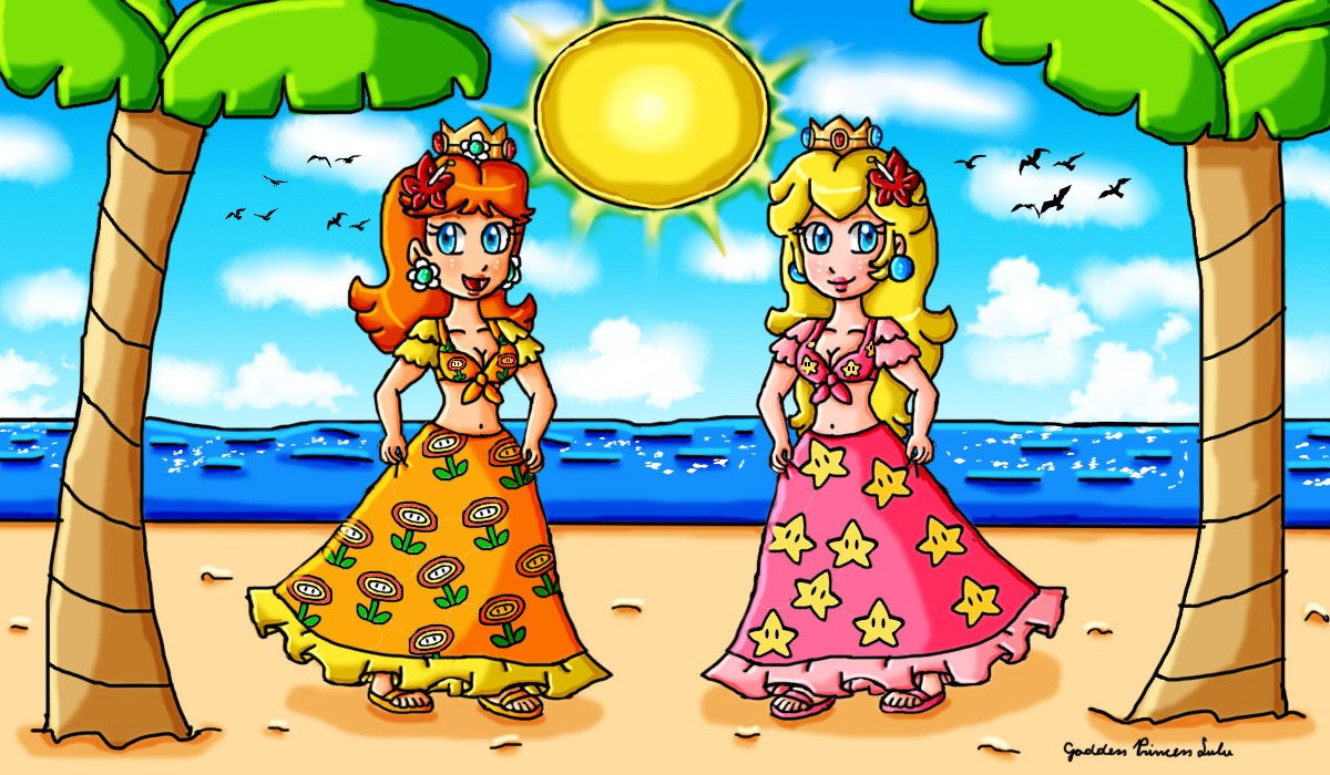 peach and daisy by anyeshouse on deviantART