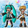 C- Hatsune Miku and Len Kagamine