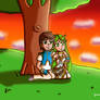 C-Jazz GreenDino and Palutena at the sunset