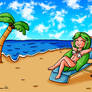 C- Jazz and Palutena on the beach