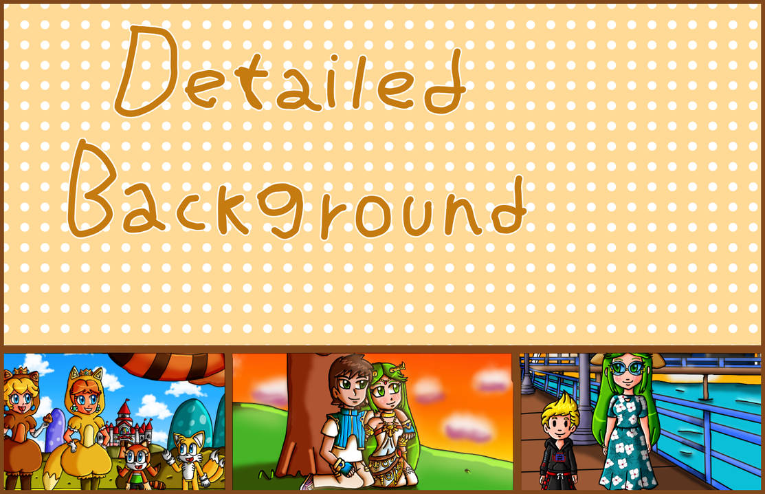 Drawings with detailed background