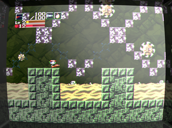 cavestory CRT mockup