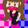 Jazzy in magenta cat mask