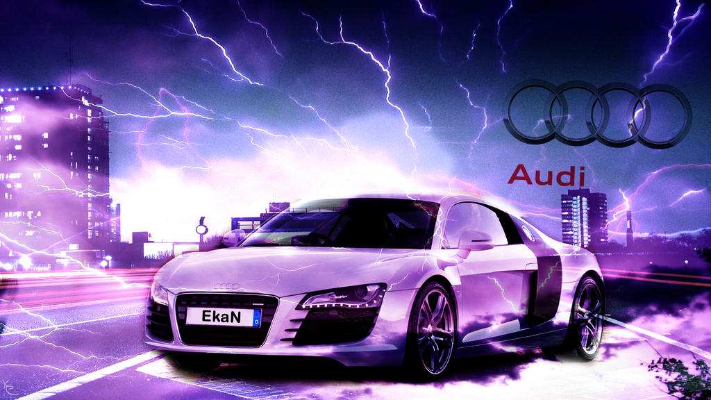 Audi R8 Wallpaper with Lightning by EkaN94 on DeviantArt