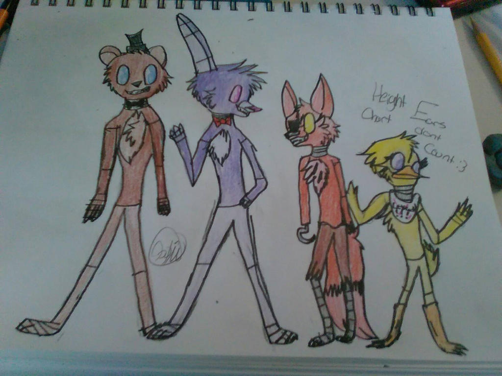 fnaf 1 height chart by TrustfulWolves on DeviantArt