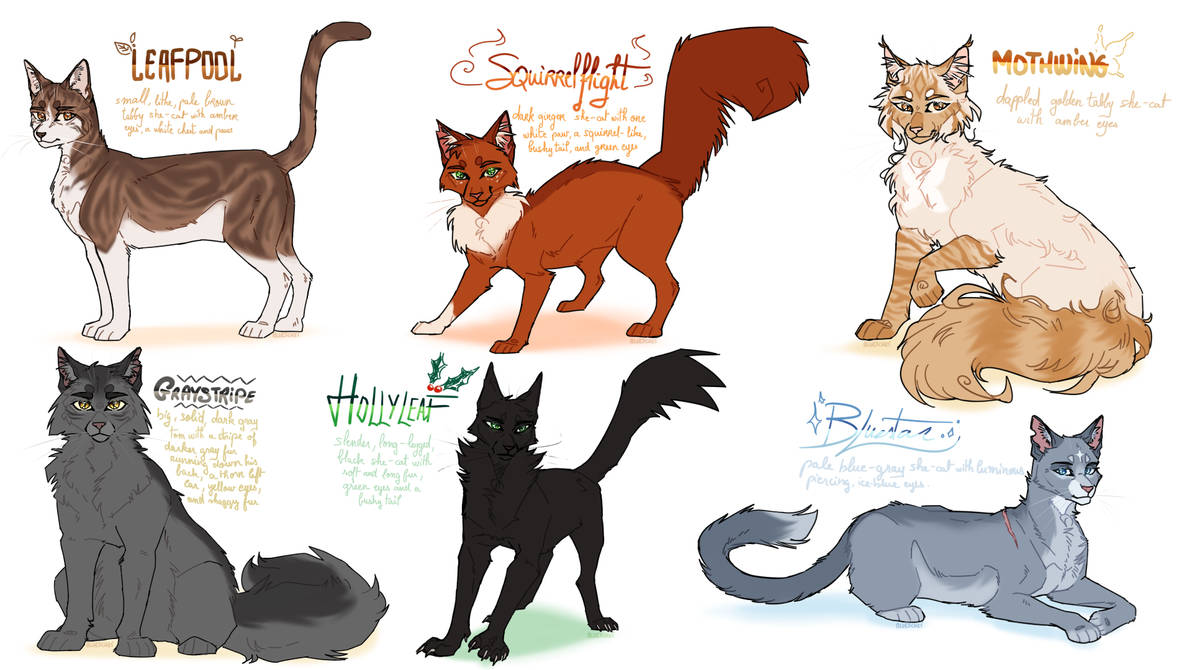 some warrior cats designs #3 by BlueLeafCisco on DeviantArt