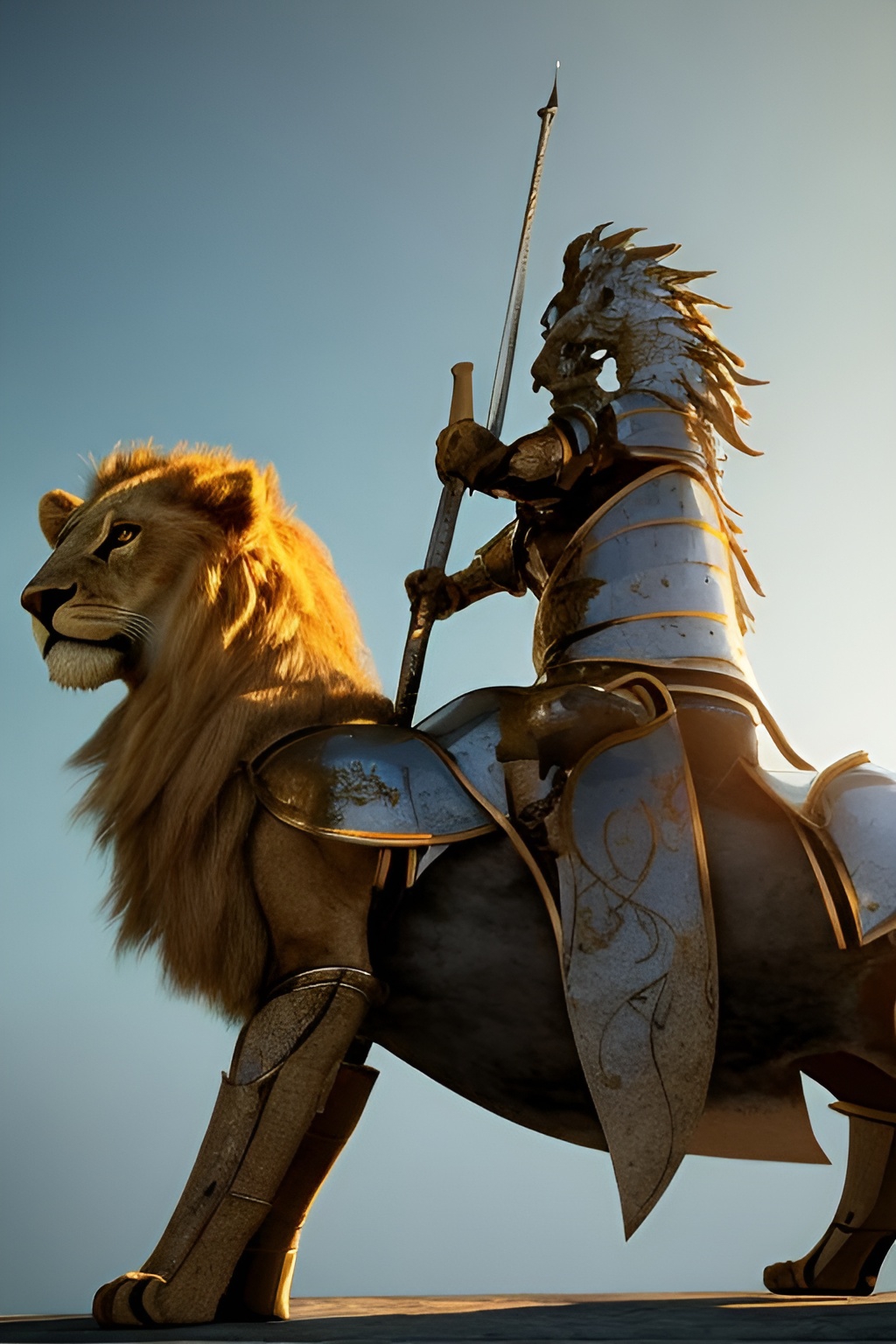 Knight riding a lion by xirks636 on DeviantArt