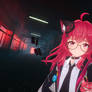 Nanally in the Crimson School Corridor