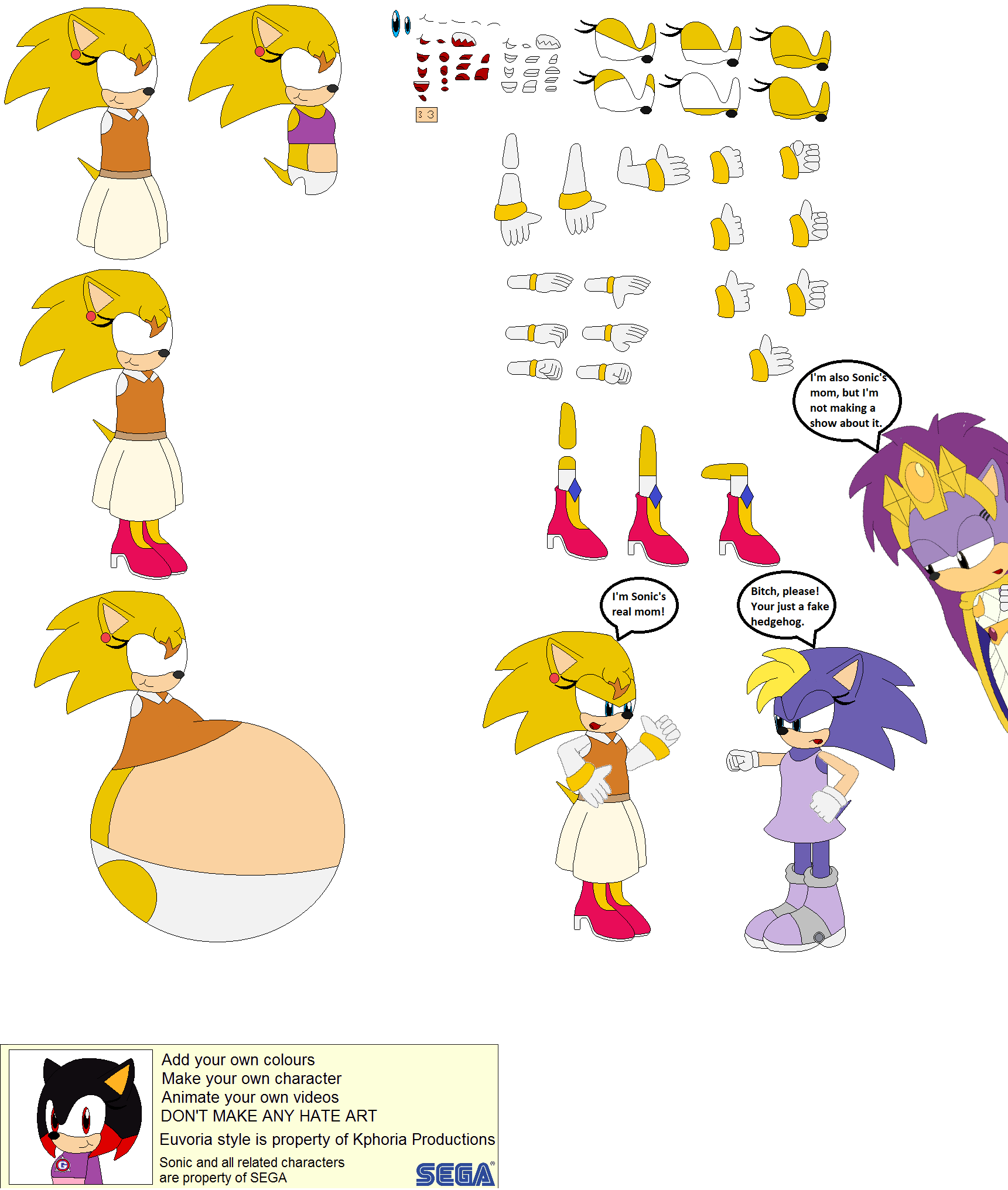 Brenda the Hedgehog Character Builder by KnotholeKnuts on DeviantArt