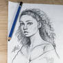 Curly Beauty - Sketch Drawing Illustation