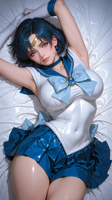 Sailor Mercury Blue Fantasy Portrait
