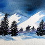 Blue winter day