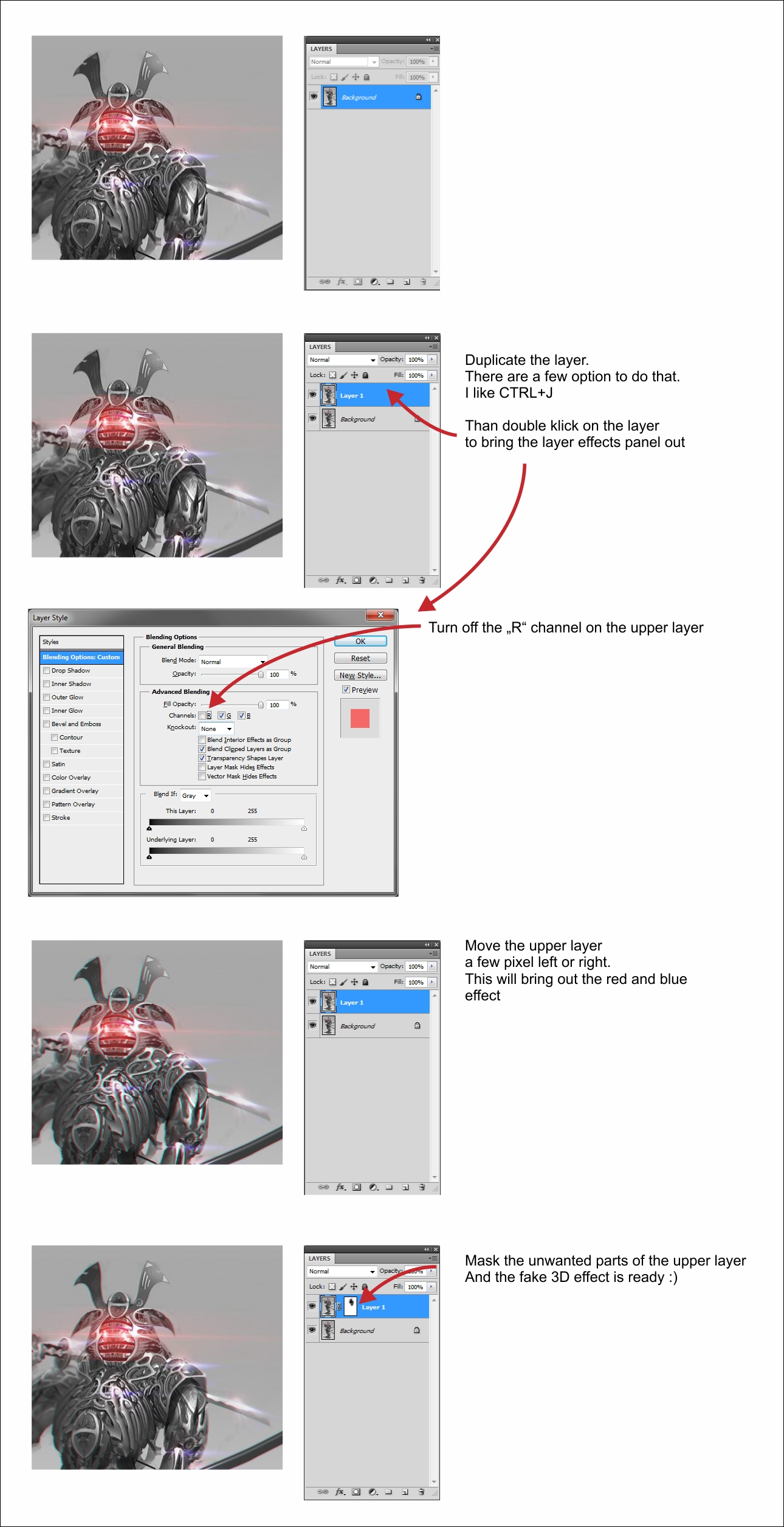 fake 3D tutorial