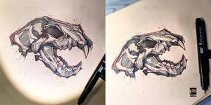 Lion Skull Sketch Psdelux