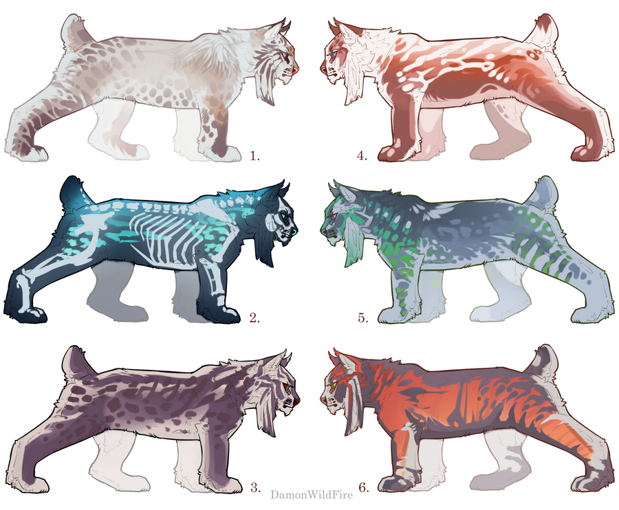 Lynx pack (sold) by DamonWildFire on DeviantArt