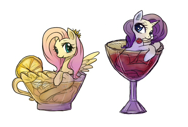 LemonTea Fluttershy and Wine Rarity