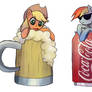 Cider AppleJack and CocaCola RainbowDash