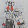 Hollow Ichigo and his hollow (fem)
