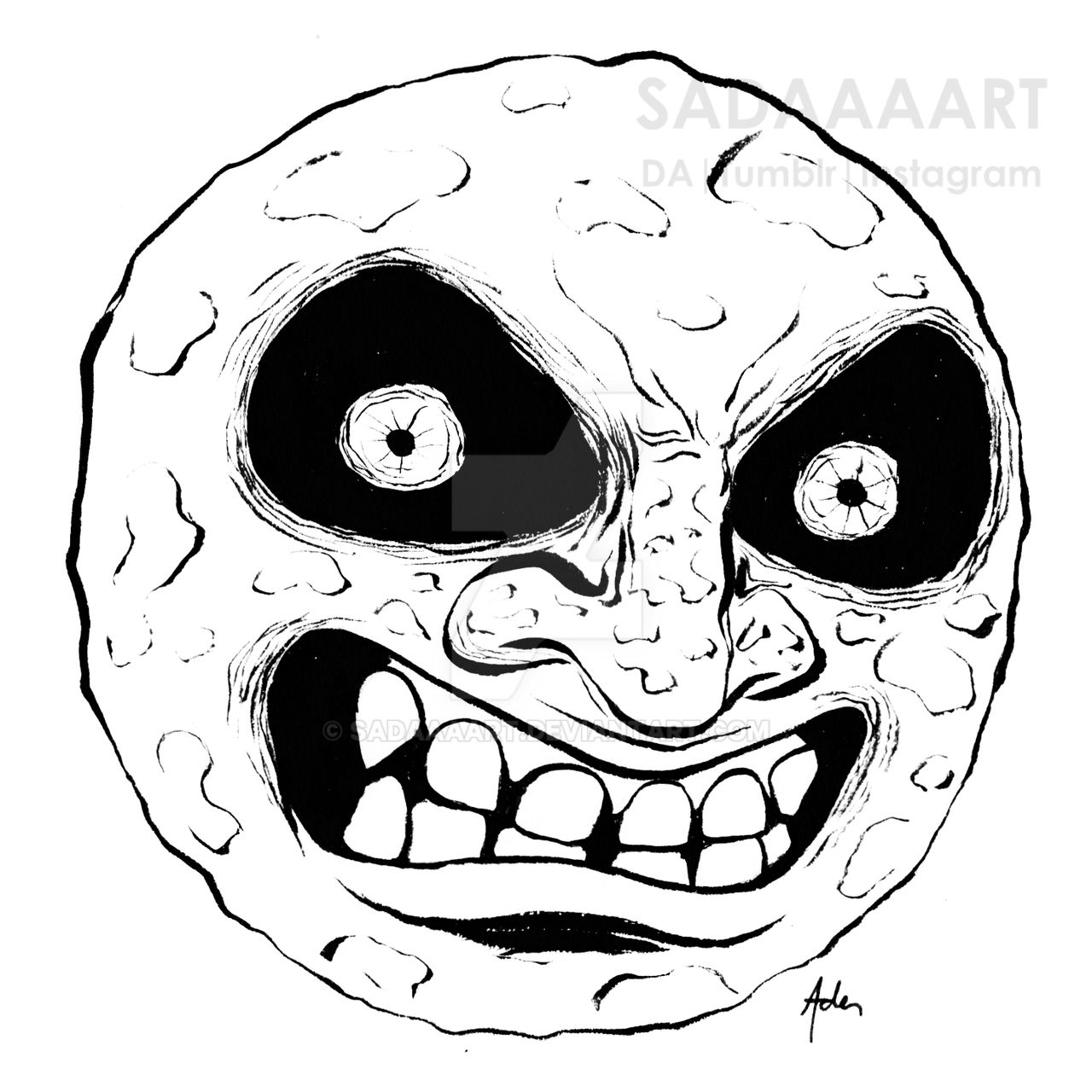 Majora's Mask Moon by sadaaaart on DeviantArt
