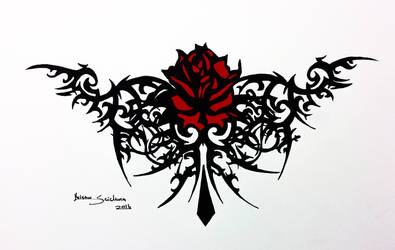 Tribal Rose Tattoo Design - Kristov Scicluna