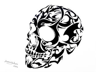 Tribal Skull Tattoo Design no.1 - Skull Tattoo