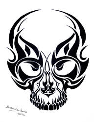 Tribal Skull Tattoo Design no. 2- Kristov Scicluna