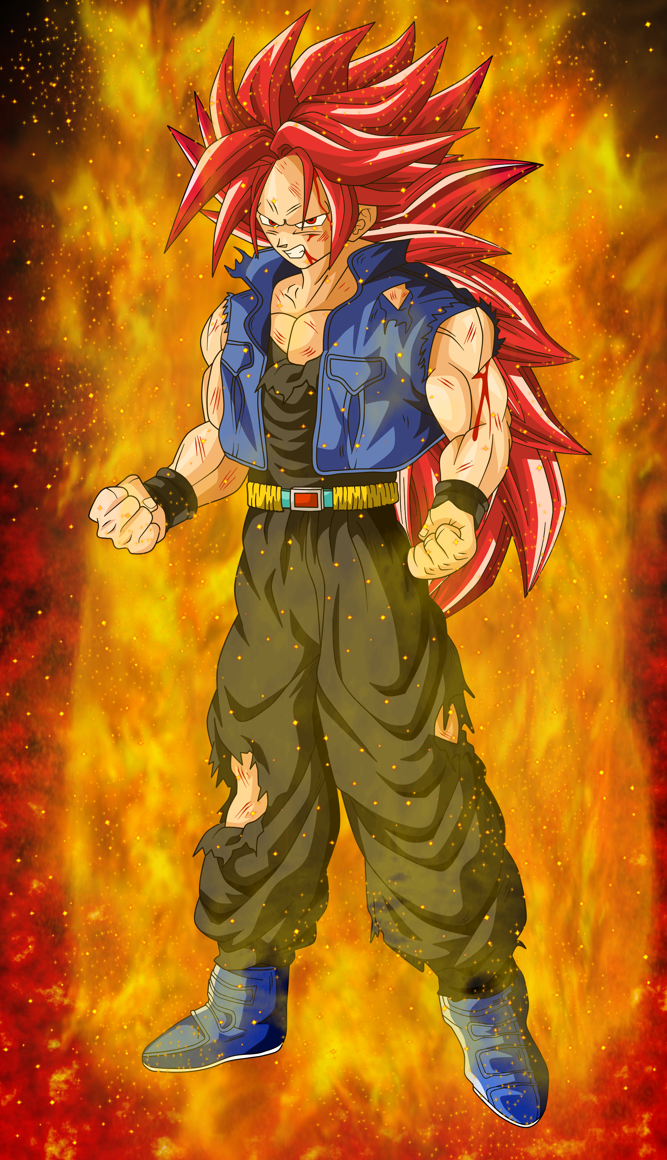 Super Saiyan 3 God Trunks By Elitesaiyanwarrior On Deviantart