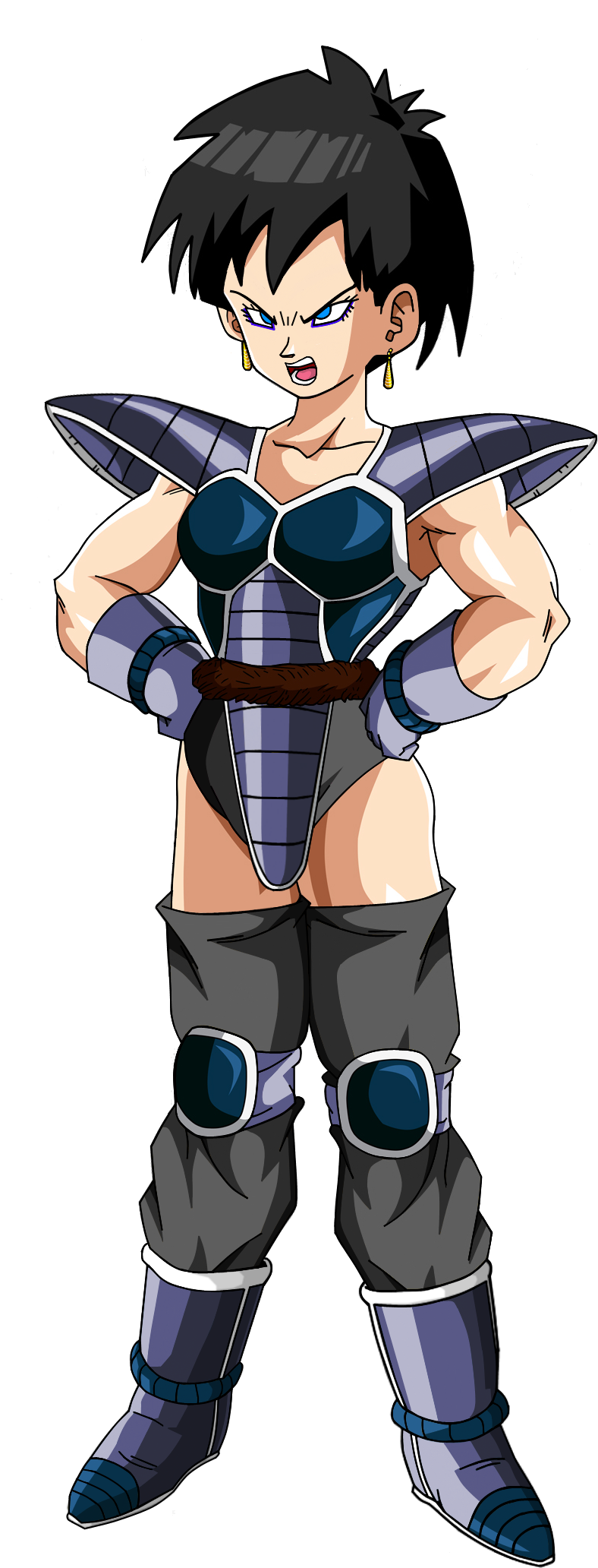 Female Saiyan With Turles Armor