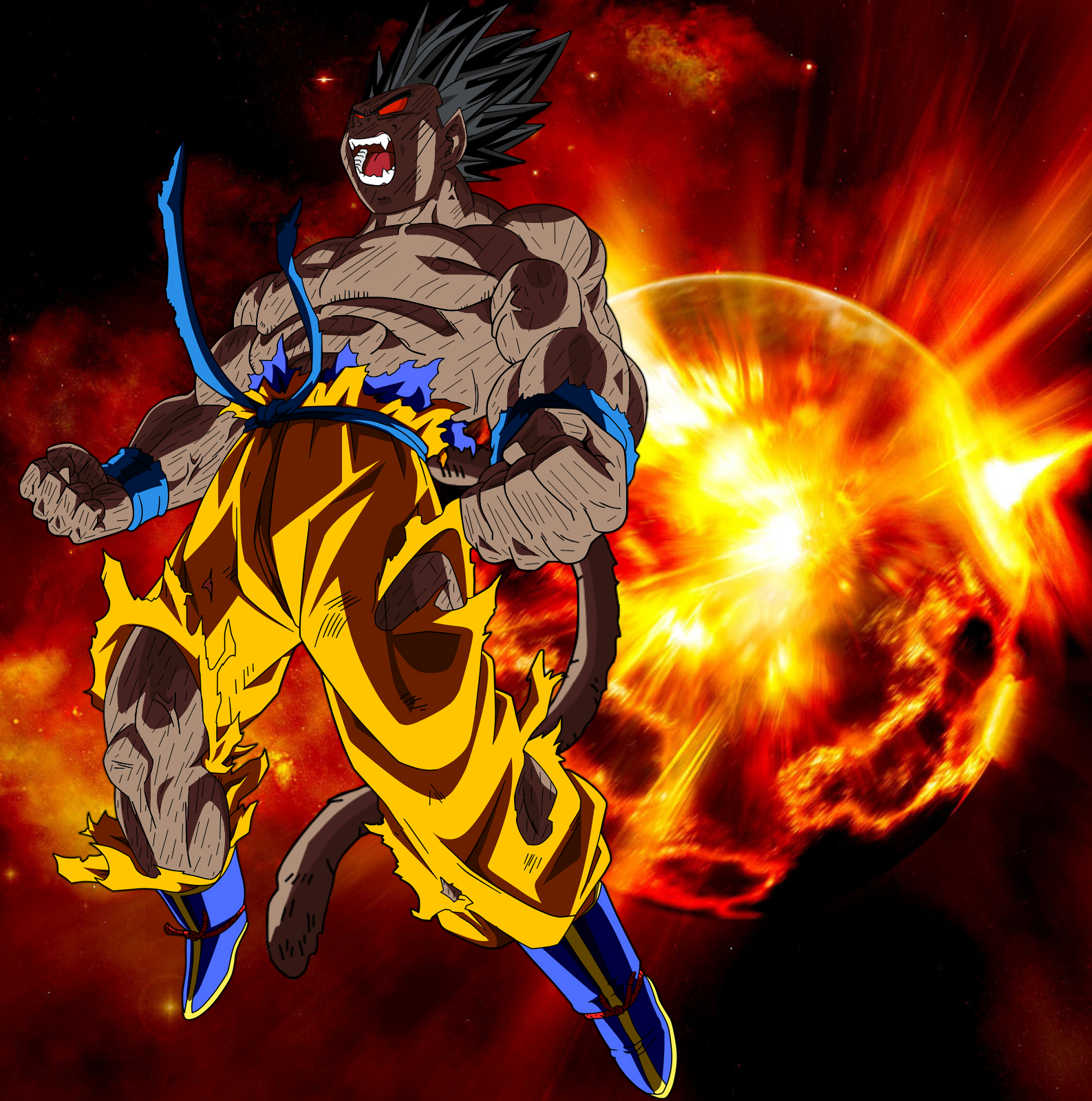 SSJ5 Broly SSJ4 Edition by PUTLEADINURHEAD on DeviantArt