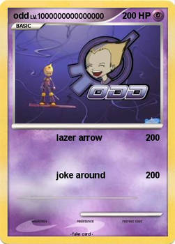 code lyoko pokemon card