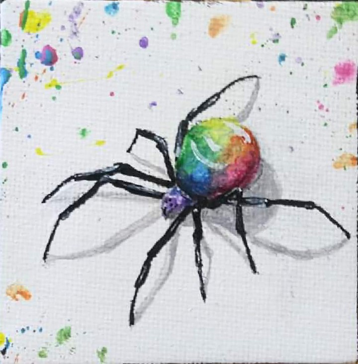 Rainbow spider by blackwidow-cat on DeviantArt