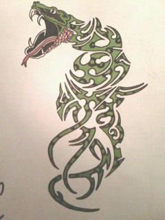 Tribal snake design