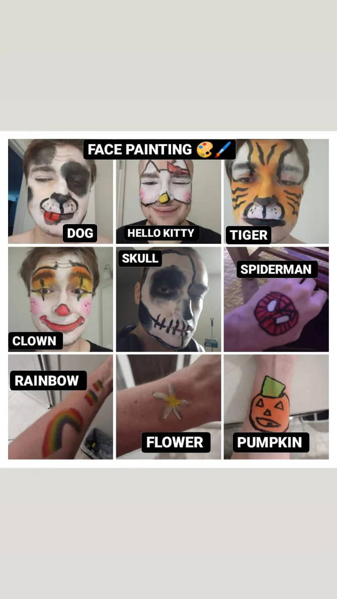 Much Better Updated Face Painting Design Board by christigerharris on ...